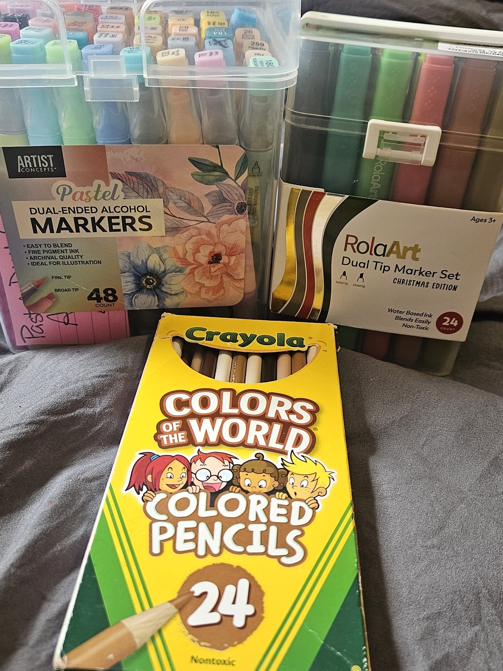 Multiples Pastel Dual-Ended Marker & Crayola Colored Pencils Set - Multicolor